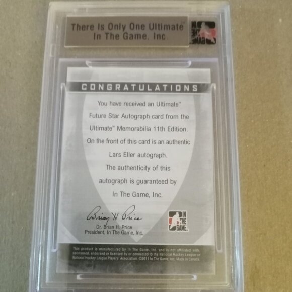 FREE CARDS-Lars Eller Ultimate Future Star Autograph card #4165/7500 2011/2012 - Picture 3 of 3